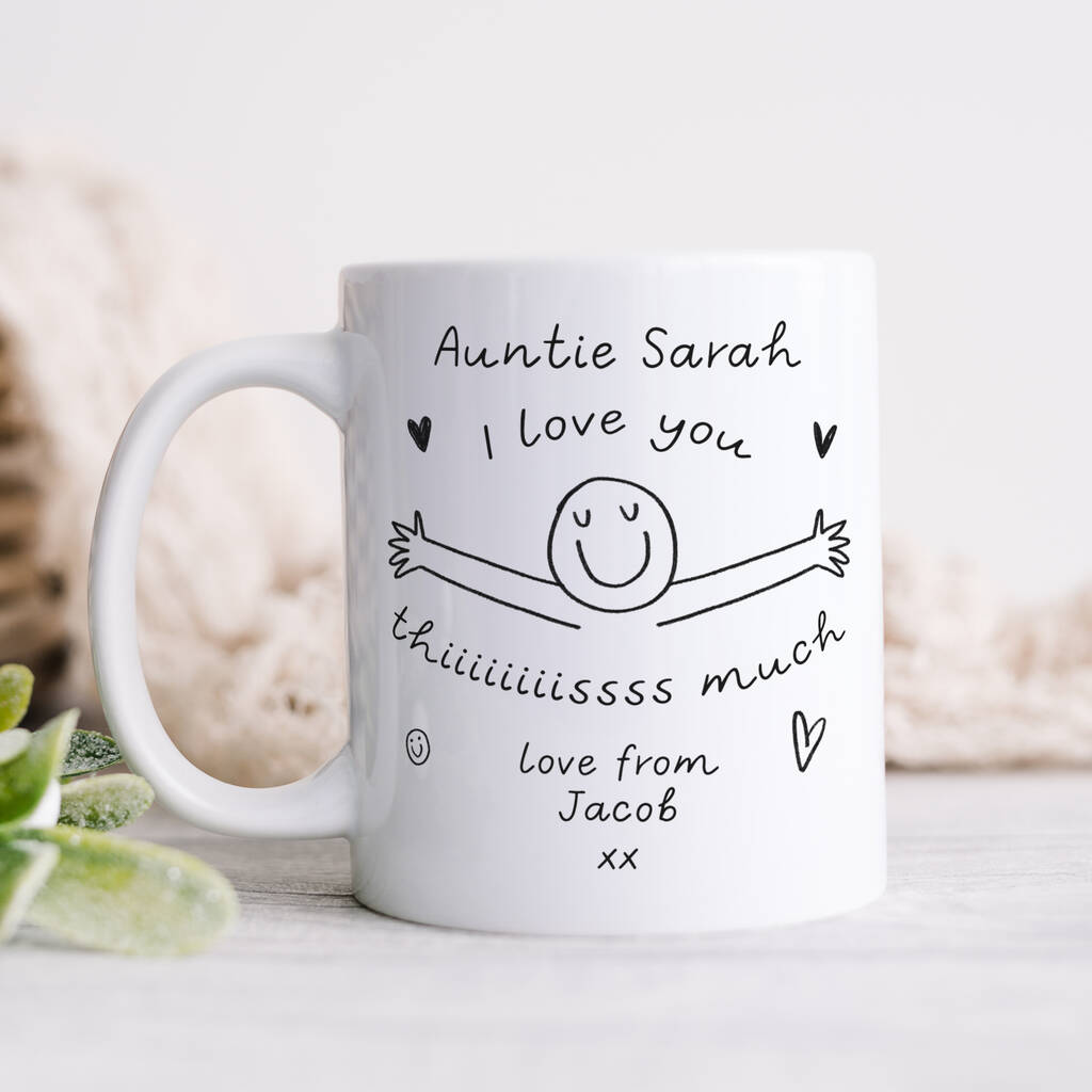 Personalised Auntie Mug 'Love You This Much', 1 of 4