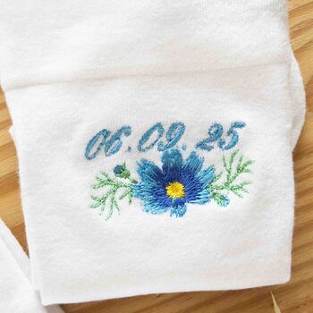 Something Blue Personalised Bride Wedding Socks Gift, 5 of 5