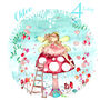 Pink Fairy Toadstool Customisable Birthday Card, thumbnail 3 of 4