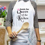 Personalised Queen Of The Kitchen Apron, thumbnail 3 of 3