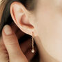 Vegan Pearl Rope Chain Earrings, thumbnail 1 of 5