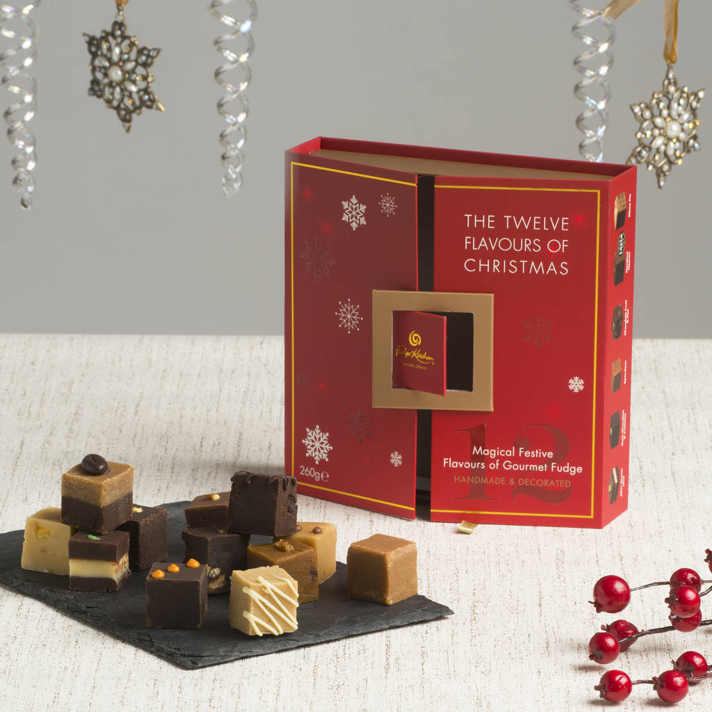 12 Flavours Christmas Fudge Presentation