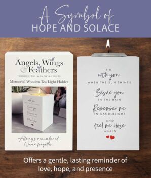 Memorial Poem Wooden Tea Light Holder, 4 of 12