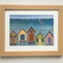 'Beach Huts' Framed Limited Edition Seaside Print, thumbnail 4 of 5