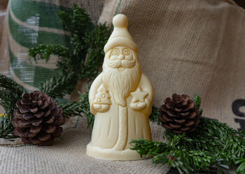 White Chocolate Santa With A Sack Of Butter Caramel Truffles, 3 of 3