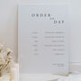 Order Of The Day Sign Wedding Sign, thumbnail 1 of 3