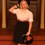 Balboa Swing Skirt In Lipstick Red 1940s Vintage Style, thumbnail 3 of 3