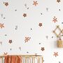 Multi Coloured Sets Of Cute Fabric Flower Wall Stickers, thumbnail 2 of 6