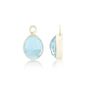 Manhattan Silver And Blue Topaz Interchangeable Gemstone Earrings, thumbnail 4 of 6