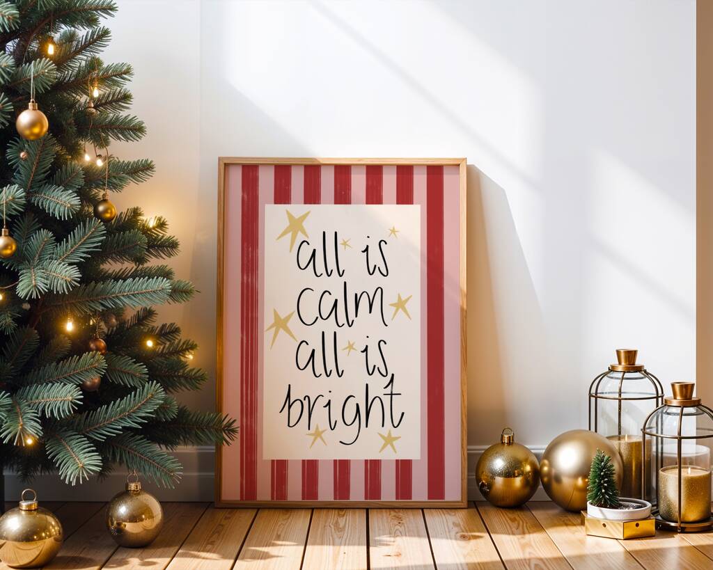 Calm And Bright Christmas Art Print, 1 of 9
