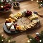 Personalised Initials Wood And Slate Chopping Board Christmas Gift For Him Or Her, thumbnail 1 of 6
