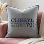Personalised 70th Birthday Cushion, thumbnail 2 of 8