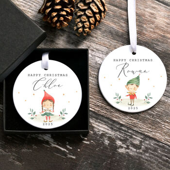 Personalised Ceramic Christmas Tree Decoration Choice Of Festive And Animal Designs, 5 of 12