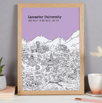 Personalised Lancaster Graduation Gift Print, 5 of 9