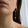 She Blooms Hoops Gold Vermeil And Peridots, thumbnail 2 of 8