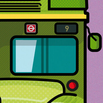 London Bus Illustration Print, 2 of 5