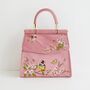 Morning Song Bird Embroidered Mini Pink Tote, thumbnail 1 of 10