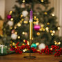 Handmade Purple And Gold Dipped Glitter Candlesticks Pair, thumbnail 2 of 2