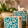 Mother Of Pearl Inlay Match Box Holder | Jewelled Aqua, thumbnail 3 of 6