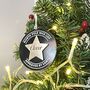 Personalised Nice List Star Christmas Tree Decoration, thumbnail 4 of 5