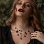 Garnet 'Queen Of The Damned' Halloween Choker Necklace, thumbnail 1 of 5