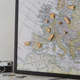 Personalised Fabric Europe Map Notice Board, thumbnail 4 of 6