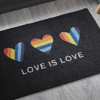 Personalised Love Is Love Doormat, 2 of 2