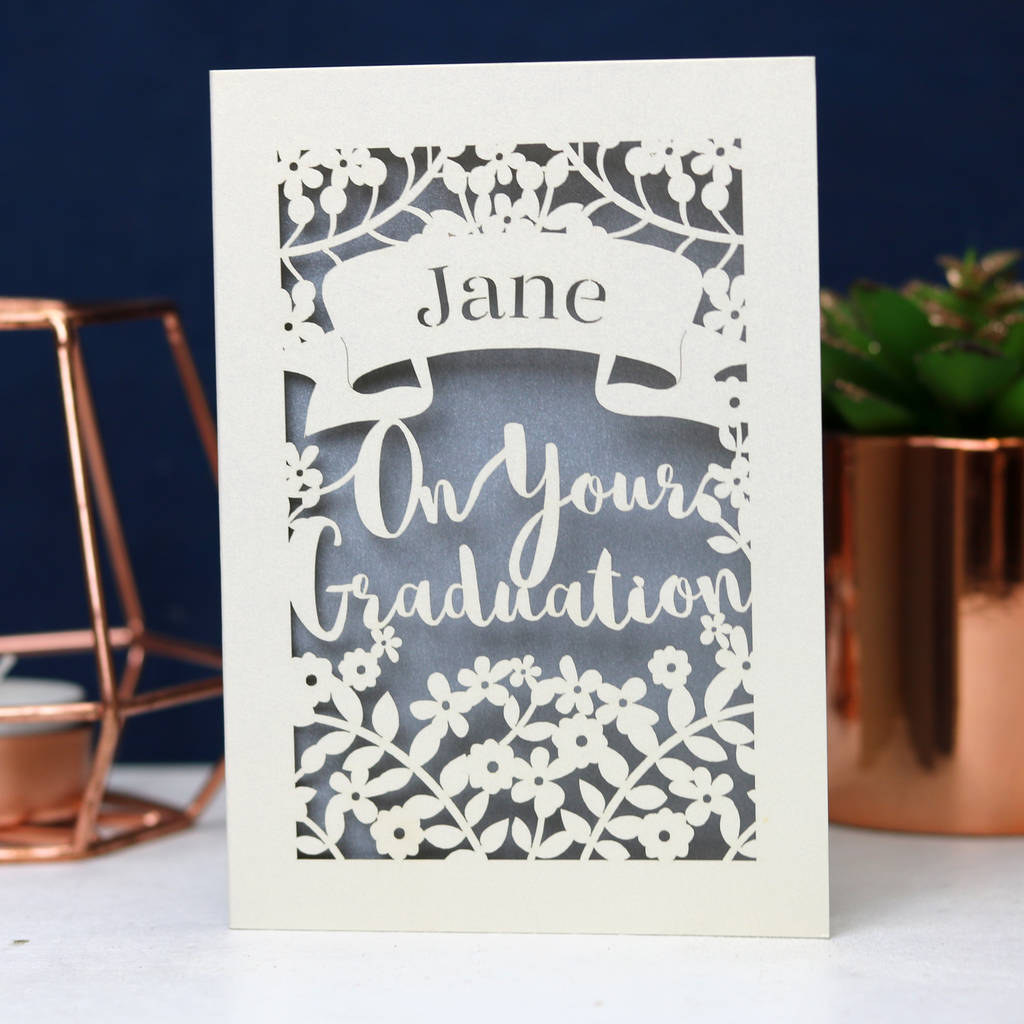 Personalised Papercut Graduation Card, 1 of 7