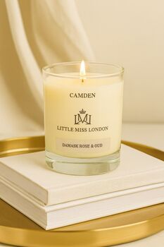 Little Miss Camden Damask Rose And Oud Scented Candle, 7 of 7