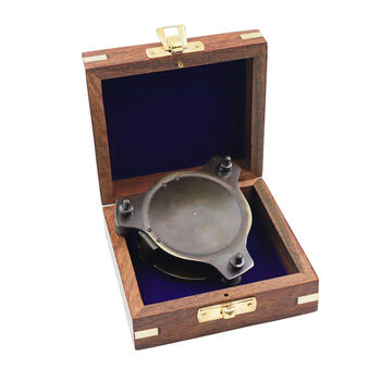 Personalised Three Inch Adjustable Gunmetal Sundial Compass Gift, 3 of 11