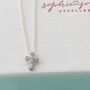 Personalised First Holy Communion Crystal Cross Necklace, thumbnail 2 of 3
