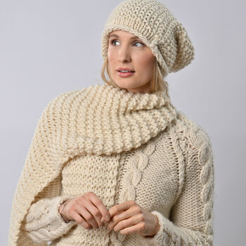 Sunday Scarf And Beanie Hat Easy Knitting Kit, 3 of 10