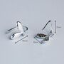 Sterling Silver Leaf Hook Earrings, thumbnail 3 of 6