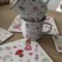 Kids Personalised Fairy And Unicorn Placemat, Coaster And Mug Dinner Set, thumbnail 9 of 10