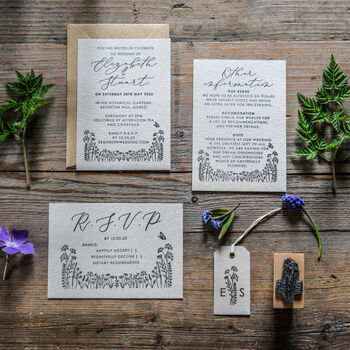 Garden Wedding Invitation Stamp, 2 of 10