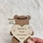 Baby's First Christmas Gift Box, Teddy Christmas Tree Ornament For Baby, thumbnail 8 of 10