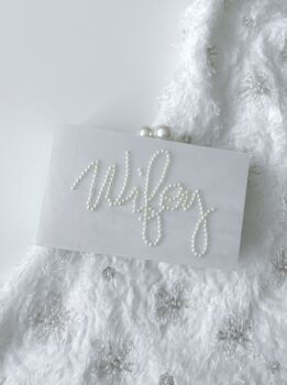 Wifey Pearl Clutch Bag For The Bride, 2 of 3