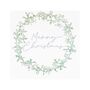 Merry Christmas Mistletoe Wreath Christmas Napkins X 16, thumbnail 2 of 2