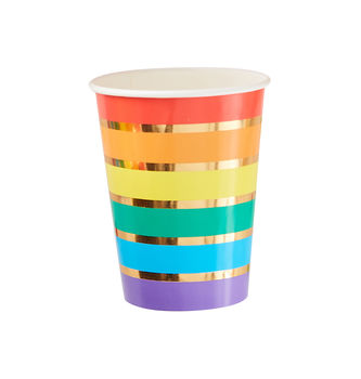 Rainbow And Gold Foiled Party Paper Cups, 2 of 3