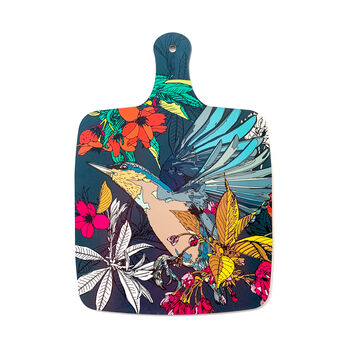 Heat Resistant Large Chopping Board Nuthatch Bird, 6 of 11