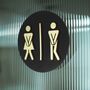 Funny Unisex Toilet Door Black Sign With Raised Design, thumbnail 4 of 6