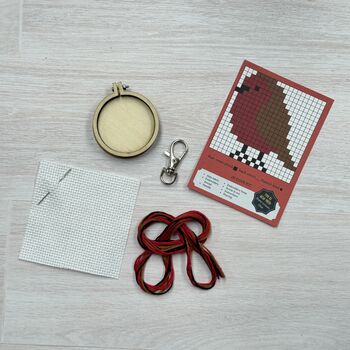 Seasons Tweetings Christmas Mini Matchbox Cross Stitch Kit, 5 of 5