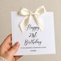 21st Birthday Luxury Bow Card For Her Or Him, Choice Of Colours Handmade Bow, thumbnail 1 of 4