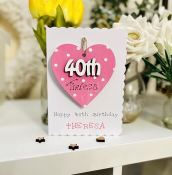 Personalised 40th Birthday Gift For Her And Card, 3 of 4