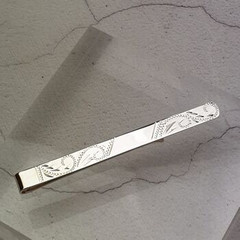 Elegant Handmade Sterling Silver Tie Slide, 3 of 12