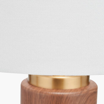 Wood Effect Ceramic Tall Table Lamp, 8 of 10