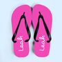 Personalised Pink Summer Style Flip Flops, thumbnail 1 of 6