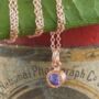 Tanzanite Rose Gold December Birthstone Necklace, thumbnail 1 of 8