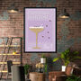 Espresso Martini Cocktail Print Four Colour Options, thumbnail 8 of 8