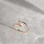 Gold Filled Opal Open Adjustable Ring, thumbnail 4 of 10